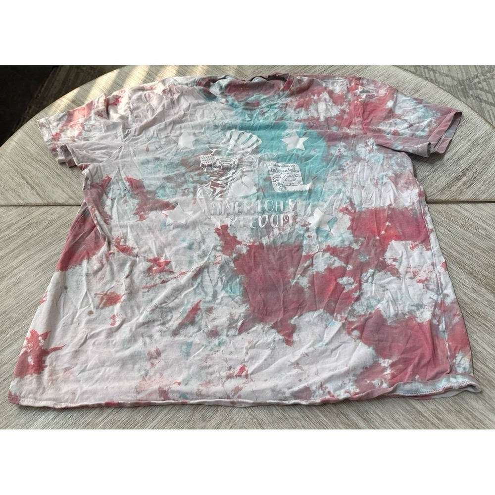 APT. 9 Patriotic Uncle Sam America's Freedom‎ Tie-Dye T-Shirt Large July 4th